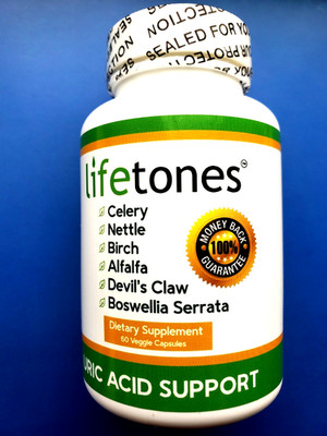 Lifetones Uric Acid Support Capsules - 60 Count. exp 01/2028