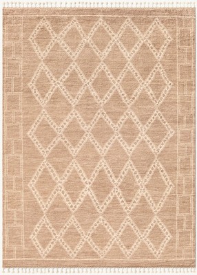 New Color Burnt Caramel/Ivory Moroccan Berber Wool Rug Luxury Design Carpet Rug