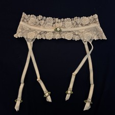 For Love And Lemons Bridal Lace Rosette Floral Waist Garter Belt Wedding Ivory S