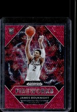 2021 Prizm Draft Picks #10 James Bouknight Fireworks Prizms Pink Cirlces #/20