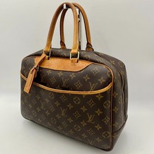 Borsa Louis Vuitton M47270 Monogram Deauville marrone usata autentica con etichetta, chiave D260