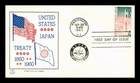US COVER JAPAN TREATY 100TH ANNIVERSARY FIRST DAY ISSUE TRI COLOR CACHET