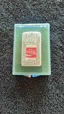 ENGRAVED ENJOY COCA-COLA PARK LIGHTER NOSIB SCROLLING ORIGINAL BOX & PAPERWORK