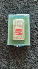 ENGRAVED ENJOY COCA-COLA PARK LIGHTER NOSIB SCROLLING ORIGINAL BOX & PAPERWORK