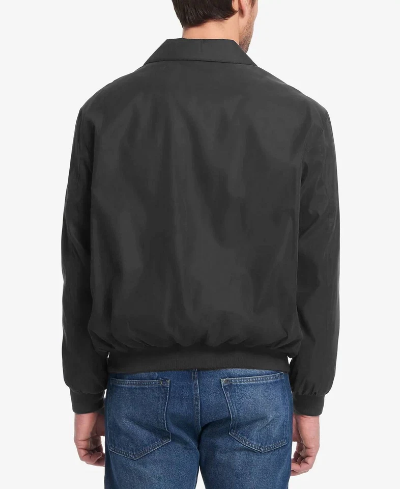 Weatherproof Men's Big & Tall Lightweight Full-Zip Bomber Jacket | Black | XLT - Image 2 of 2