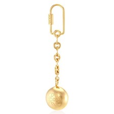 Loewe Gold Anagram Pebble Keyring C621232XFR.8130