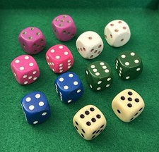 Chessex dice lot - D6 - Six-sided Dice 16mm with Pips