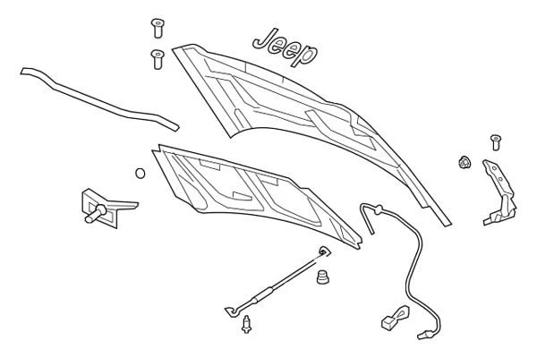 For Jeep Compass 2013-2017 Mopar Hood Insulation Pad Foto 4 de 4