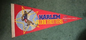 Vintage Harlem Globetrotters Diamond Jubilee 1927- 1987 Pennant Flag