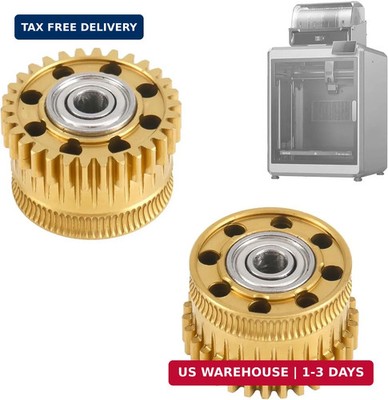 2pcs Upgrade K2 Plus Extruder Gear for Creality, Carbonized Steel with Nano Coat