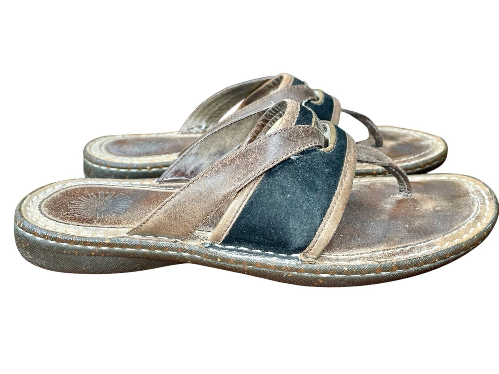 Ugg sandali slide donna 9 cinturini marrone nero casual infradito hippy