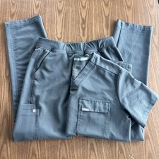 Figs Men s Bonsai Scrub Set Technical Collection XS S EUC Grey Green