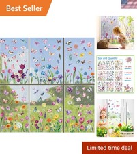 Reusable Butterfly  Floral Window Stickers - 9 Sheets for Festive Spring Decor