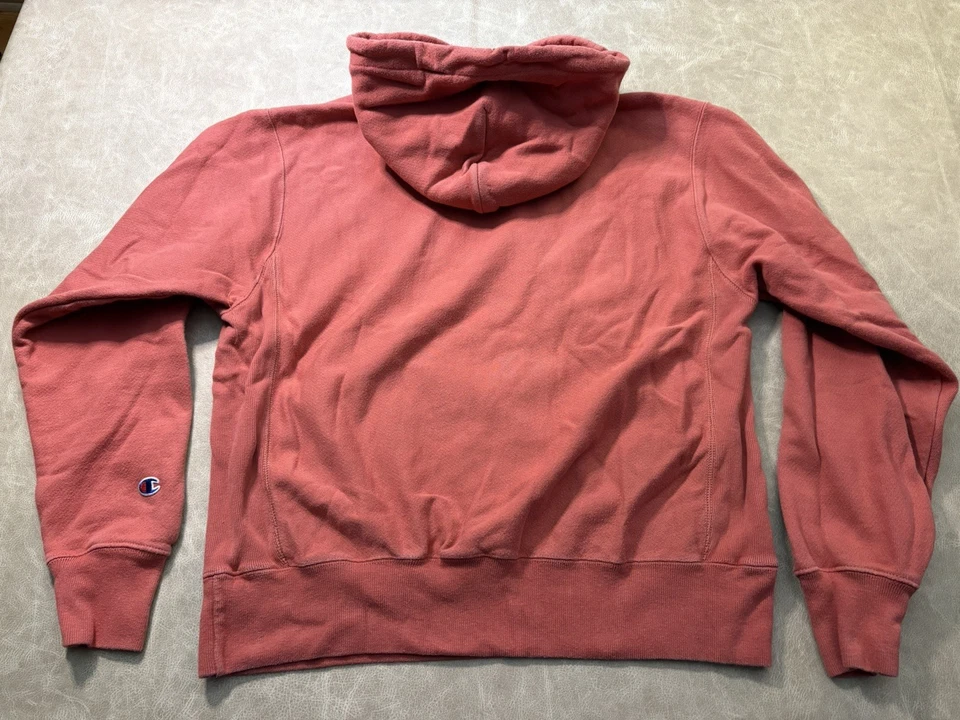 Винтажная толстовка с капюшоном Champion красная с обратным плетением толстовка с капюшоном для взрослых средний размер - Изображение 4 из 4