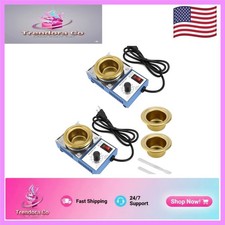 Efficient 50mm Titanium Soldering Bath, 2 Pcs Lead-Free Pots & Scraper Included