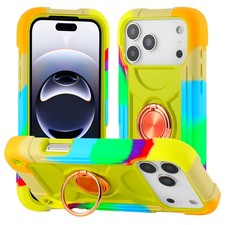 For iPhone 17 Pro Max 16e 15 14 13 Case Heavy Duty Ring Holder Stand Hard Cover