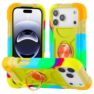 For iPhone 17 Pro Max 16e 15 14 13 Case Heavy Duty Ring Holder Stand Hard Cover