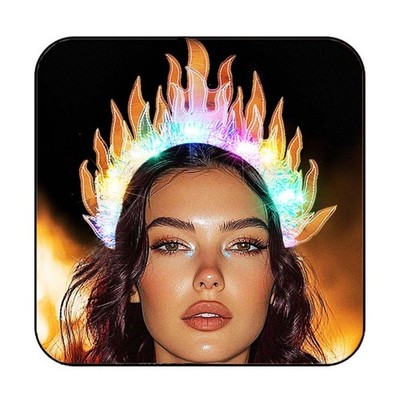 Light Up Fire Headband LED Flame Halloween Festival Costume Hair Accessory Amazon.com: DRESBE Light Up Flame Headband LED Fire  main image 2