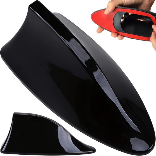 Antenne Voiture Aileron De Requin Universelle - Réception FM/AM Puissante, Étanché, Adhésive, Design Sportif Noir Pour SUV, Camion, Berline