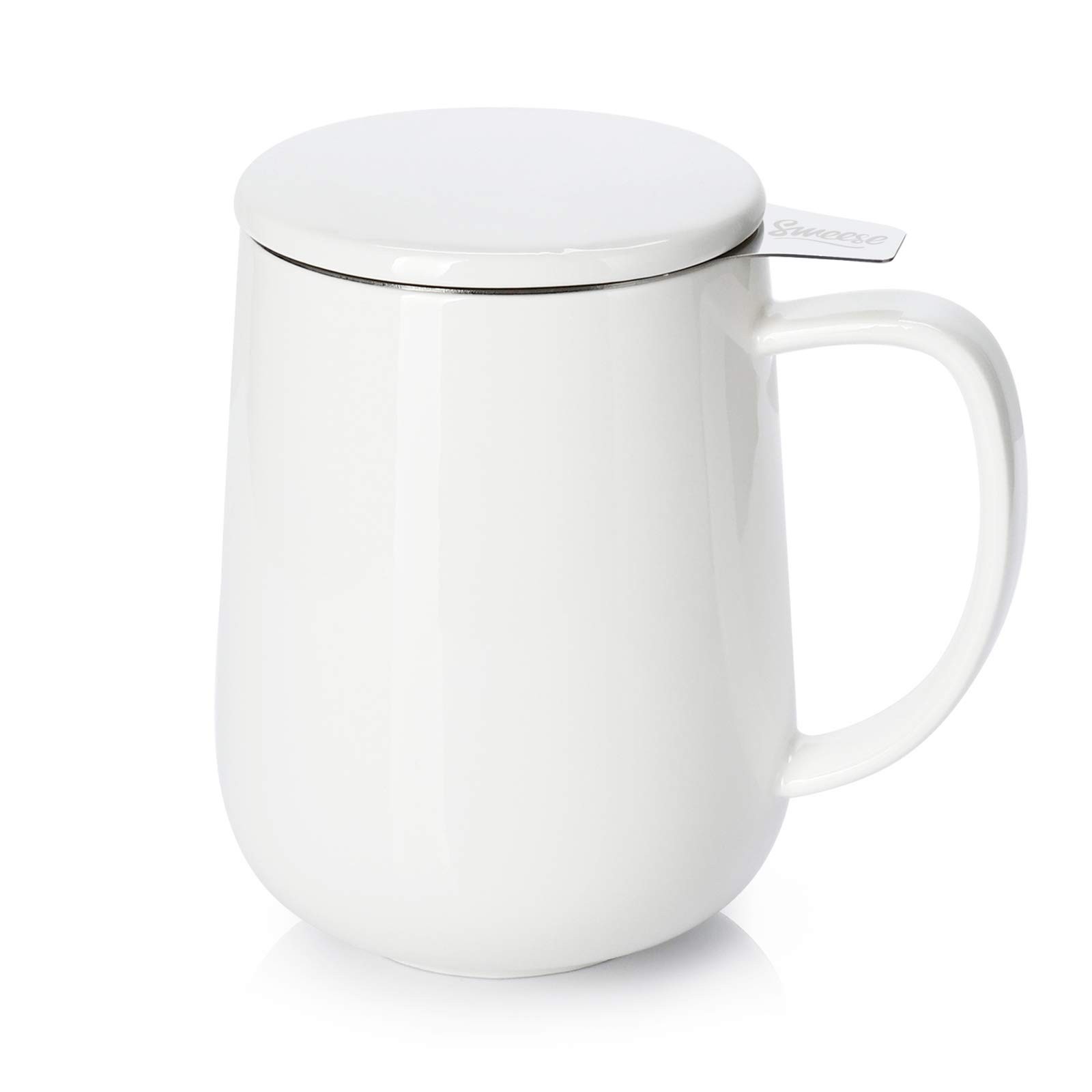 20 OZ Porcelain Tea Mug with Infuser and Lid, Loose Leaf Tea Cup, Gifts for T...