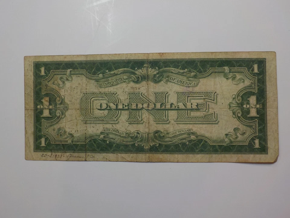 Silver Certificate 1928 1 Dollar Bill Funny Back Note Paper Money Note USA  - Image 2 of 2