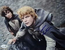 Sean Astin foto autentica firmata 8x10 con JSA COA Hobbit LOTR Sam