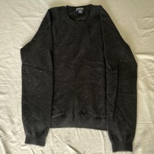 Lands' End Sweater Kids L 14-16 Black 100 Cashmere Crewneck Pullover Knit
