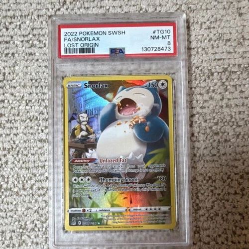 Pokémon TCG Snorlax Full Art TG10/TG30 Lost Origin PSA 8 2022 English