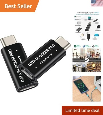 USB C to C Fast Charging Data Blocker - Prevent Hacking & Charge Safely Anywhere