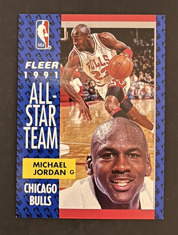 1991 Fleer Michael Jordan #211 All Star Chicago Bulls (k)