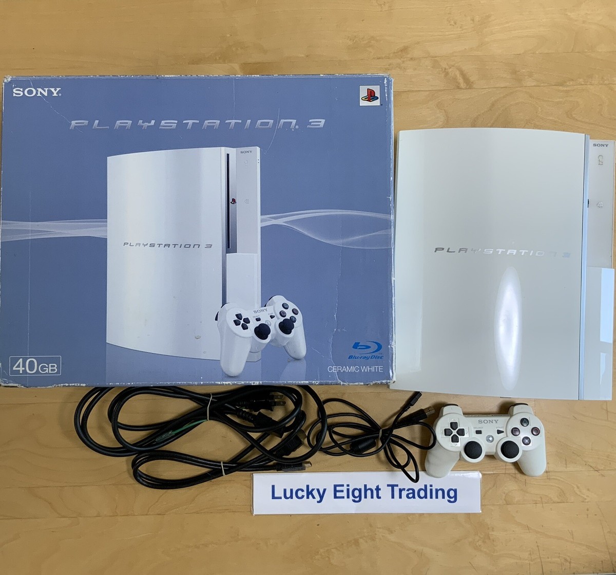 PS3 Ceramic White 40GB CECHH Console Box PlayStation 3 Fat PS3 Ceramic White 40GB CECHH Console Box PlayStation 3 Fat