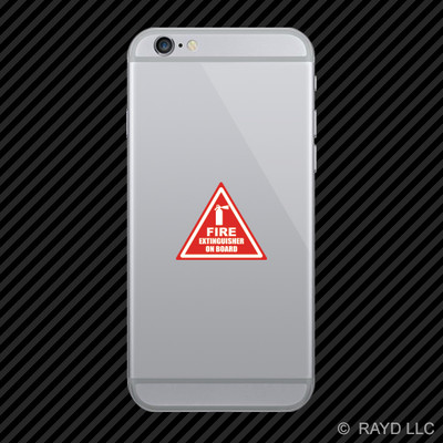 Fire Extinguisher On Board Cell Phone Sticker Mobile off road race safety
