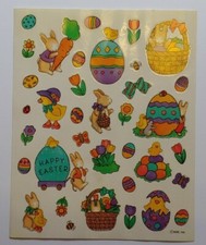 Vintage American Greetings Easter Stickers 4 Sheets New