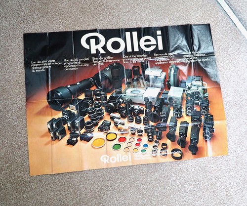 Vintage ROLLEI Germany camera system poster collectable guide book brochure