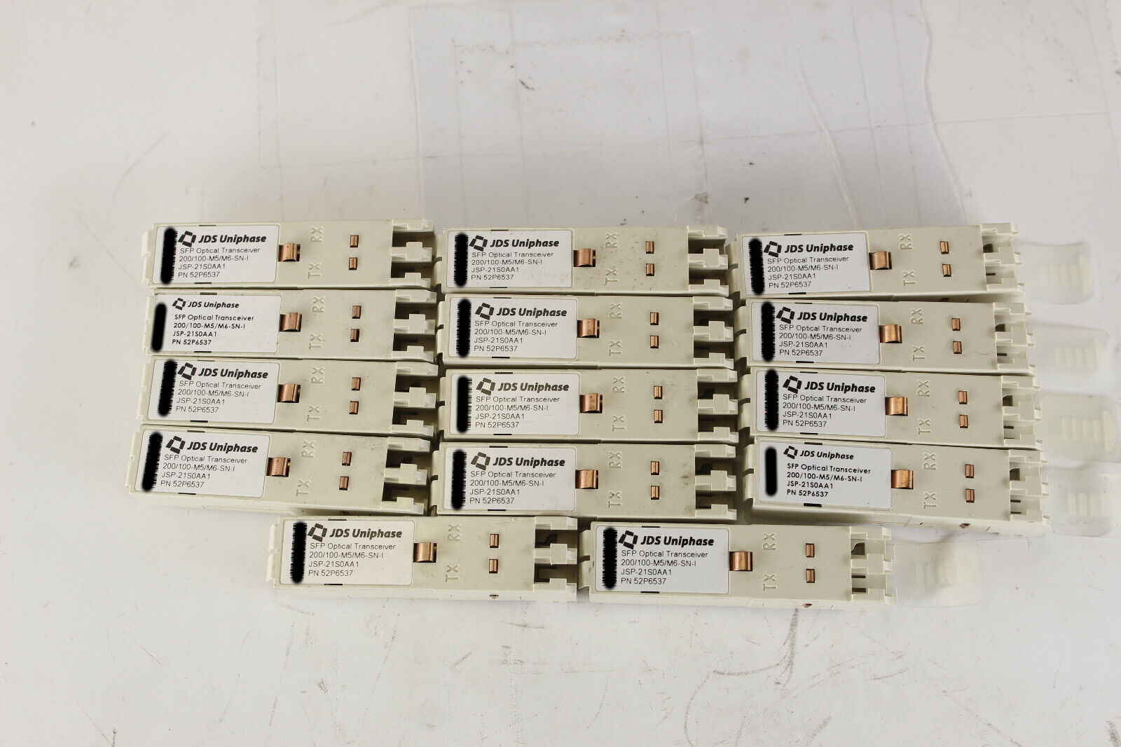 Lot of 14 JDS Uniphase 200/100-M5/M6-SN-I 52P6537 1G SFP Transceiver Module