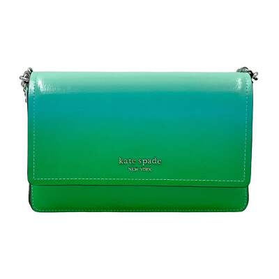 Kate Spade Morgan Ombre Flap Chain Wallet - Mint Liqueur Multi | eBay