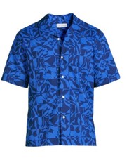 Mens Camp Shirt Size XL Free Aswembly NWT blue floral print button front