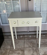 Vintage Singer Sewing Machine Cabinet Repurposed Into an Accent Table