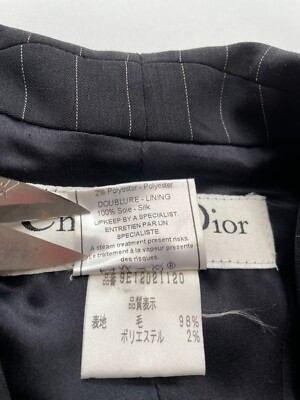 Christian Dior John Galliano Vintage Spring 1999 Pinstripe Blazer