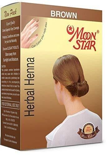 MOON STAR Herbal Henna Brown Hair Colour (3 Packs of 10 Gms Each) Free Ship - Picture 9 of 9
