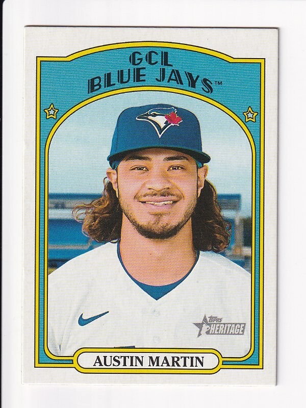 2021 Topps Heritage Minor Austin Martin Blue Jays #50