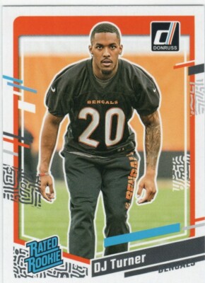 D.J. TURNER 2023 DONRUSS RATED ROOKIE RC BENGALS $1.99 ROOM