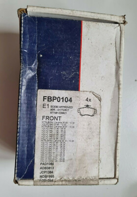 FAHREN FBP0104 FRONT BRAKE PADS - VOLVO S40 V40 / MITSUBISHI CARISMA COLT /SMART