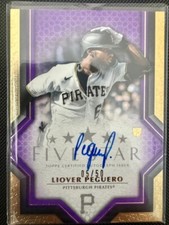 2023 Topps Five Star Liover Peguero Rookie Purple Auto #5/50 Pirates (AU, RC)