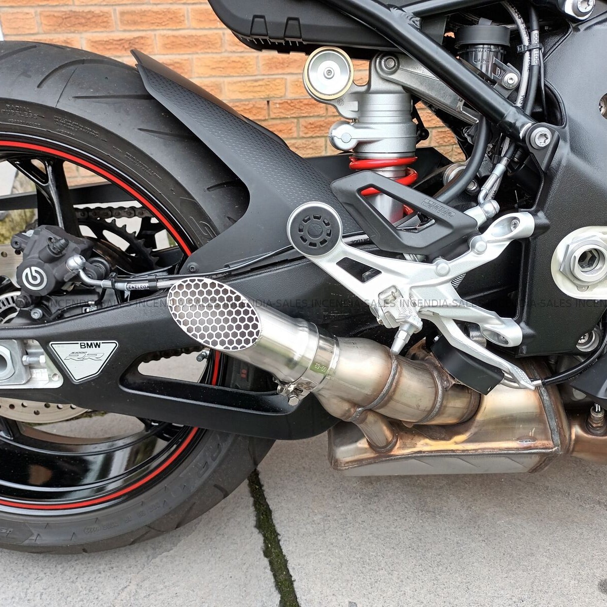 BMW S1000R S1000RR M1000RR Slash Cut Exhaust Silencer Slip On & Mesh 2019-2023