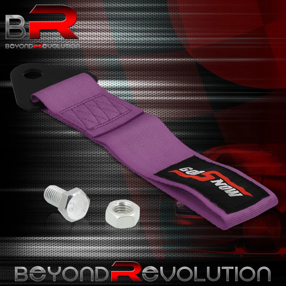 Correa de gancho de remolque de nailon para parachoques de recuperación Benz 4000 lb púrpura Foto 3 de 3