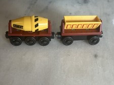 Wooden Thomas Dumper and Cement Mixer Train Cars