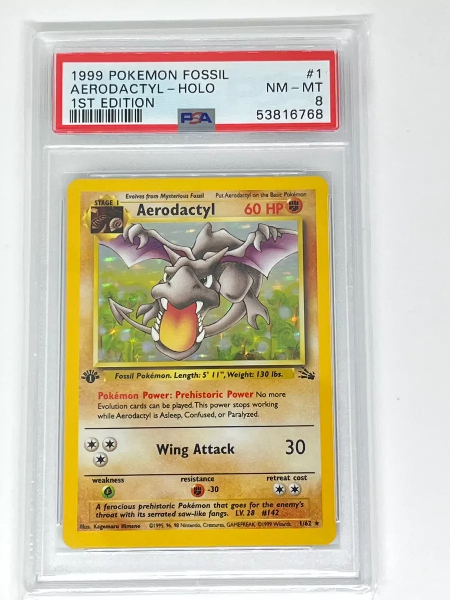 1999 Fossil #1 Aerodactyl - Holo (PSA 6 EX-MT)