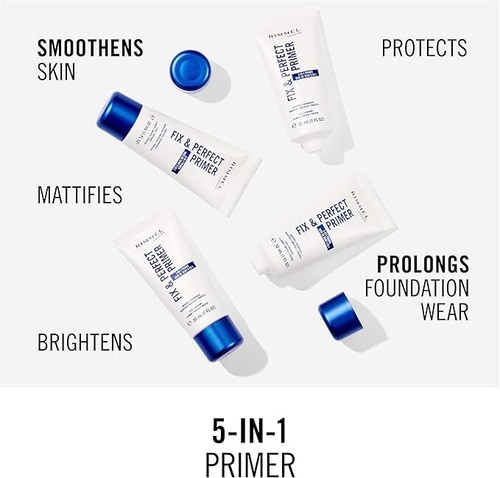 Rimmel Fix & Perfect Makeup Primer 30ml Pack of 1 Matte Finish UK - Picture 6 of 6