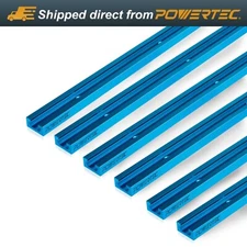 Double-Cut Universal T-Track with Predrilled Mounting Holes for Woodworking Jig